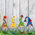 Garden Decoration Metal Garden Gnome | Stake Statues | Weather-Resistant | GnomePeak