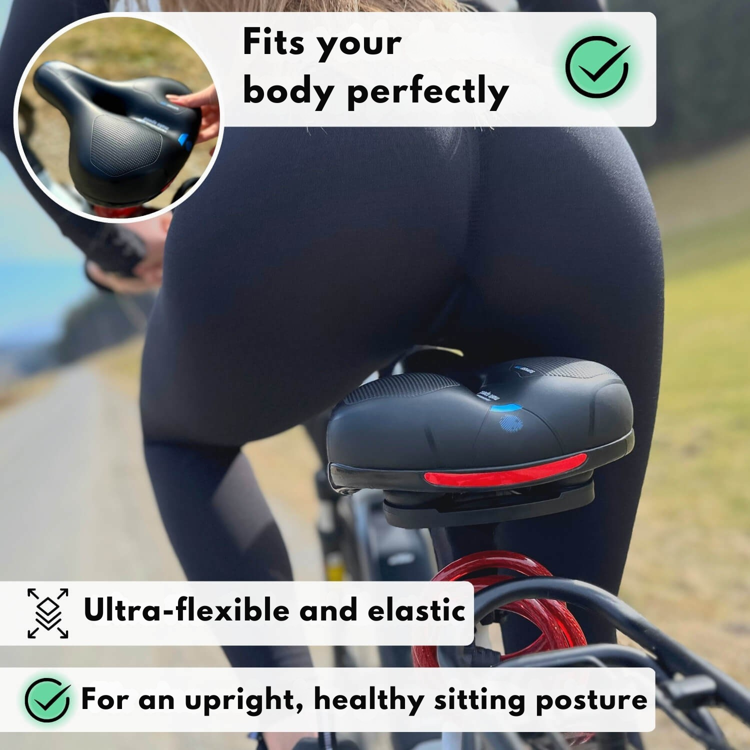 Bicycle Saddle | Comfort Ergonomics | Shock Dampening | RideRelief