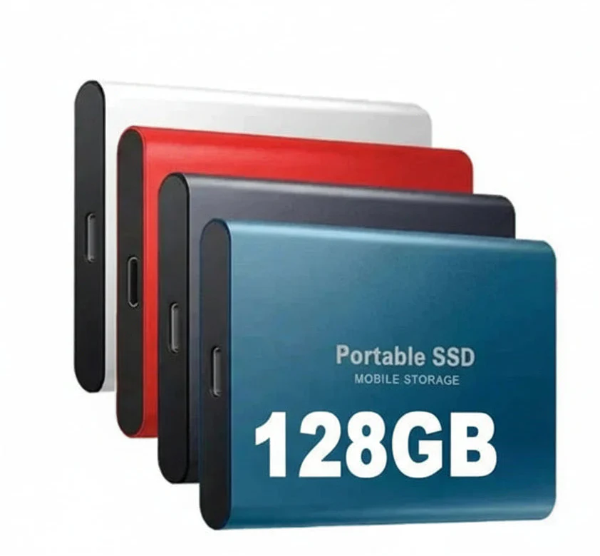 128GB External SSD | Up to 550 MB/s Read/Write Speeds | Shock Resistant | Nexdrive