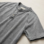 VesperLoom™ – Vintage Mineral-Wash Raglan Henley Tee