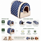 Pet Bed Mat for Cats & Dogs | Detachable Hand-Washable Leather | Padded & Warm