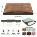 Dog Bed for Medium & Large Dogs | Corduroy & Cotton Thick Sleeping Mat | Removable Washable Cover | Warm & Cozy