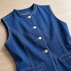 Luminara™ Sleeveless Denim Co-Ord Set — Own Effortless Cool Confidence All Day Long