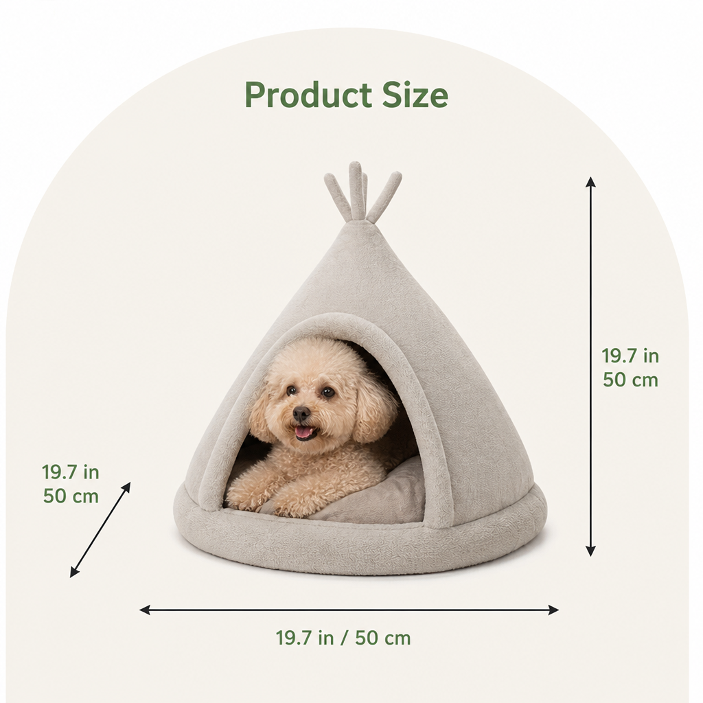 DogBedHouse Washable & Breathable Plush Pet Teepee (Multiple Sizes)