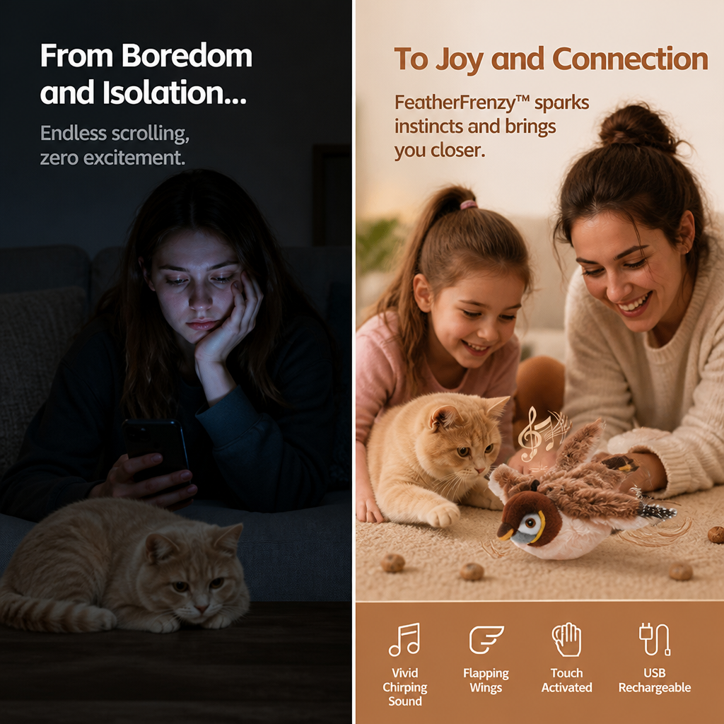 FeatherFrenzy™ — Ignite Your Cat’s Instincts for Endless Thrilling Play
