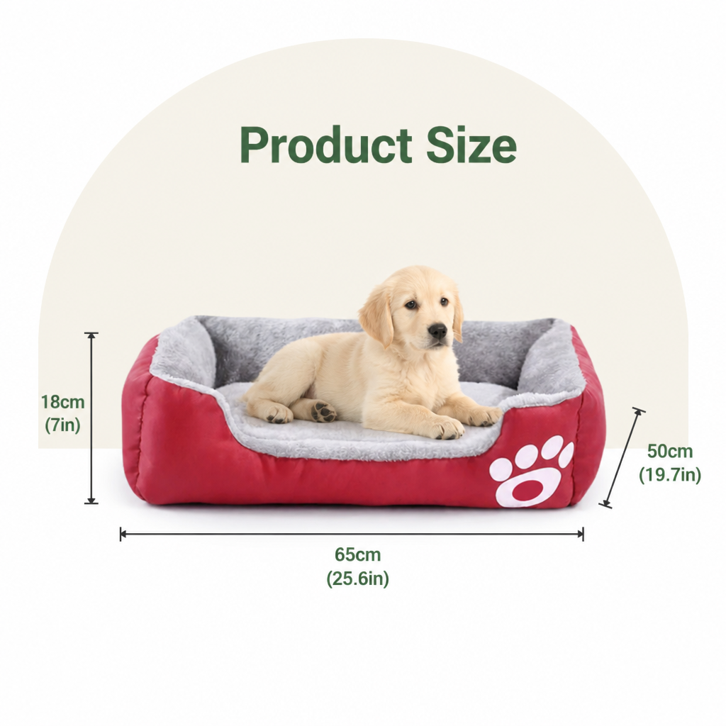 DogBedHouse Cozy Plush Fleece & Machine-Washable Dog Bed