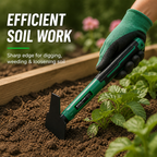 Garden Hand Tool | Anti-Slip Rubber Handle | Shovel, Hoe & Rake | Transplanting & Lawn Care