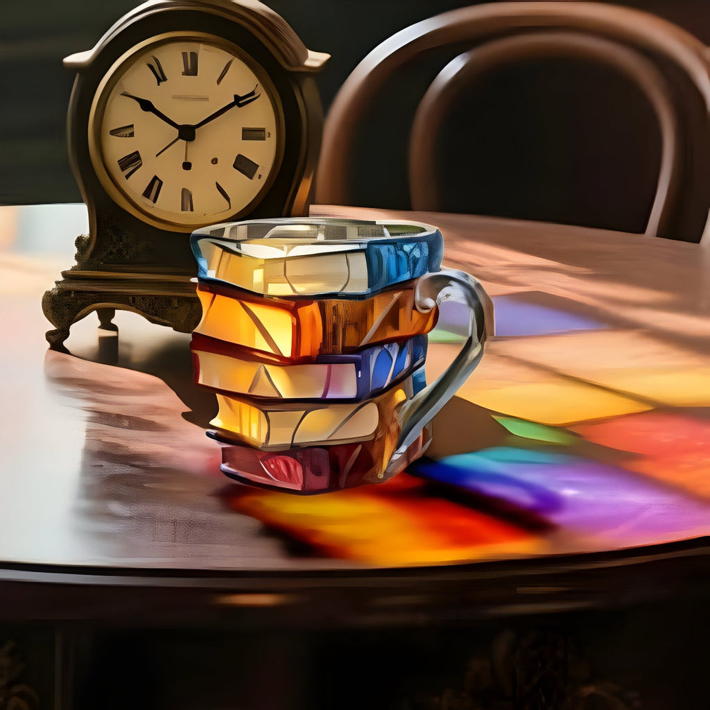 Mug | 3D Book-Shaped Cup | Handmade & Vibrant | For Coffee & Tea | BookLume