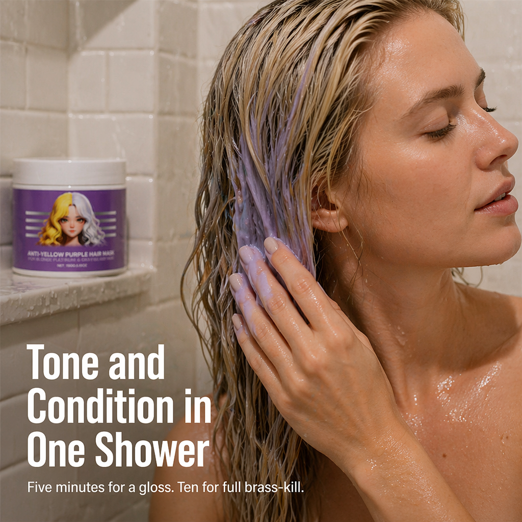 VioletLock™ — Eliminate Brassy Yellows, Deep Condition & Maintain Cool Blonde Between Salons