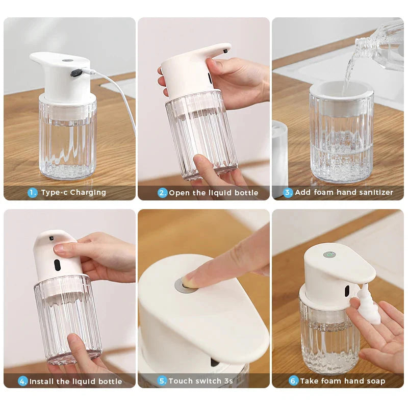 Automatic Soap Dispenser | Touch-Free Sensor Delivery | Rechargeable and Refillable | HygiaFlow