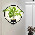 LED Plant Wall Light with Glass Vase | Cozy Ambient Glow | Decorative Wall Accent | GlowPlant