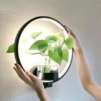 LED Plant Wall Light with Glass Vase | Cozy Ambient Glow | Decorative Wall Accent | GlowPlant