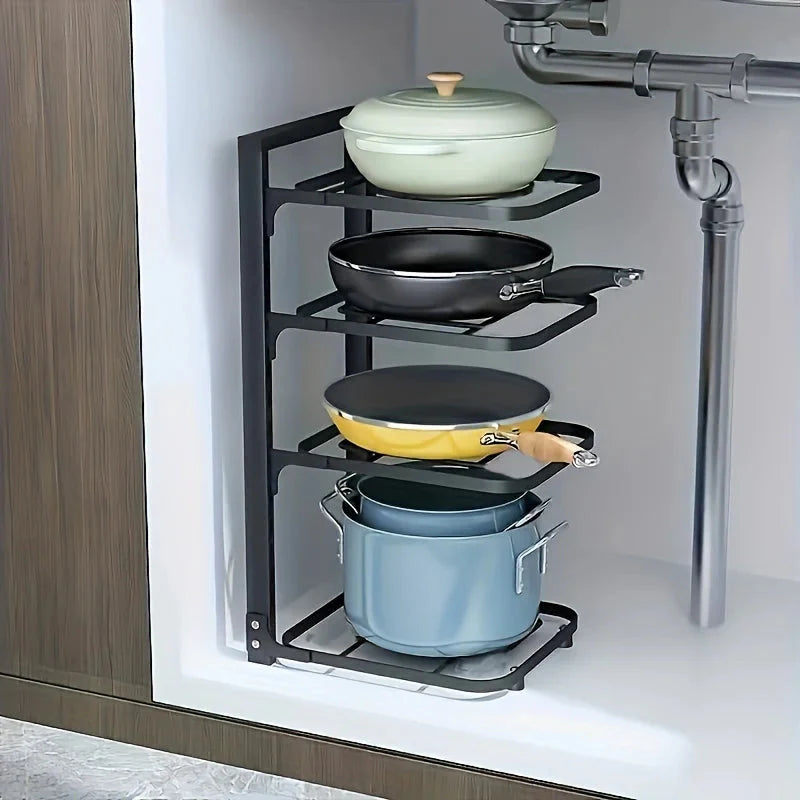 Pot and Pan Rack | Customizable Heights | Space-Saving Cabinet Organizer | PanVault