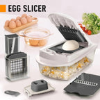 Vegetable Cutter | Dicing, Chopping and Grating | Collection Container & Safety Holder | VegiCut