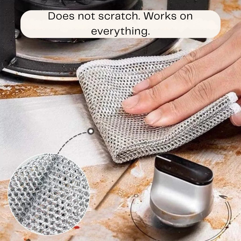 Glissara™ DualClean Cloth — Effortless Shine That Protects and Refreshes Your Kitchen Every Time