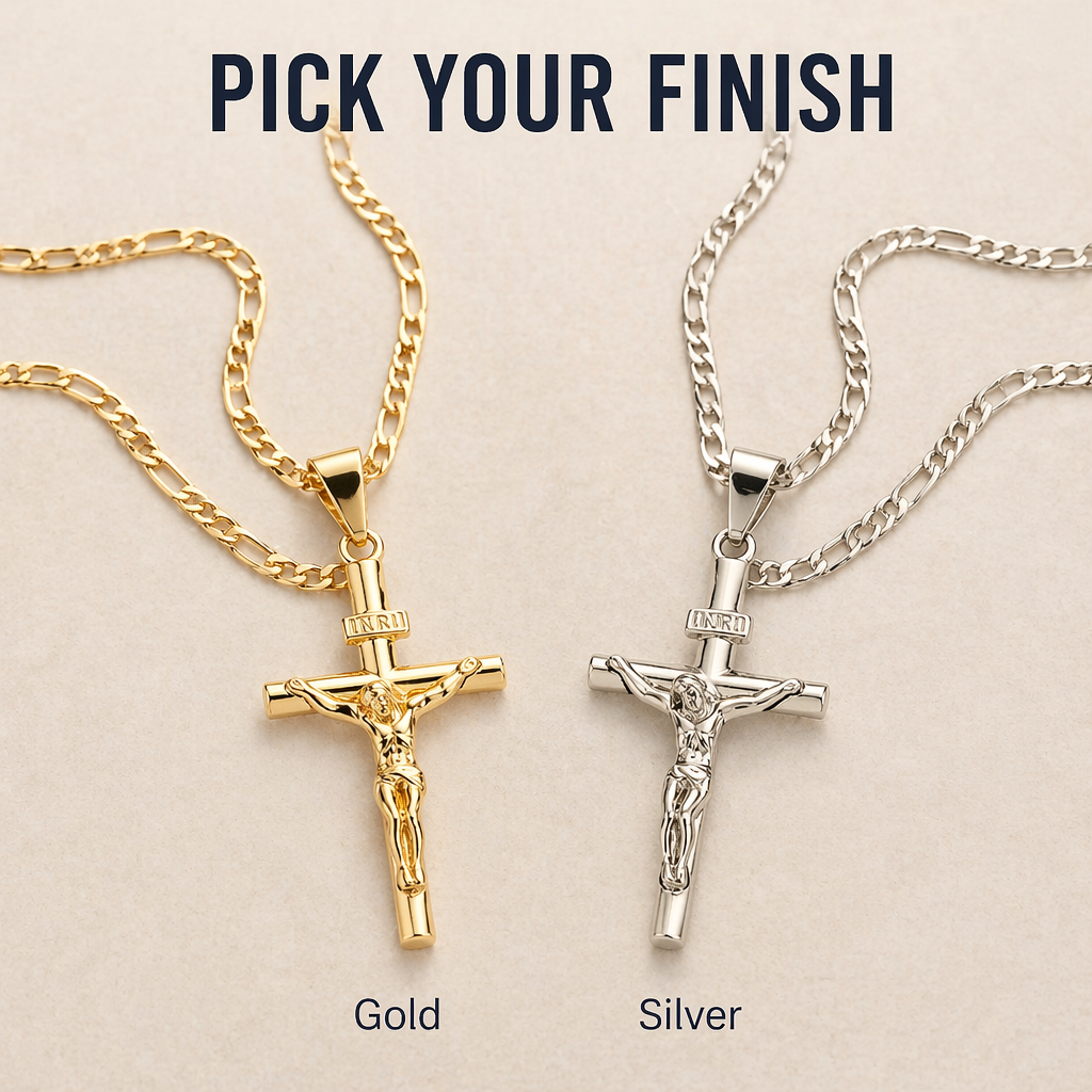 SolaraFaith™ — Sport a Crucifix That Won't Fade, Break, or Stain Your Skin Green