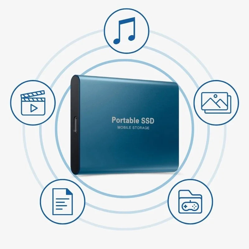 External SSD 128 GB | 20 MB/s Speed | Aluminum Shock-Resistant Waterproof | Driveon