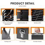 Foldable Steel Garden Grill | Powder-Coated BBQ | Garden & Camping | Foldfire