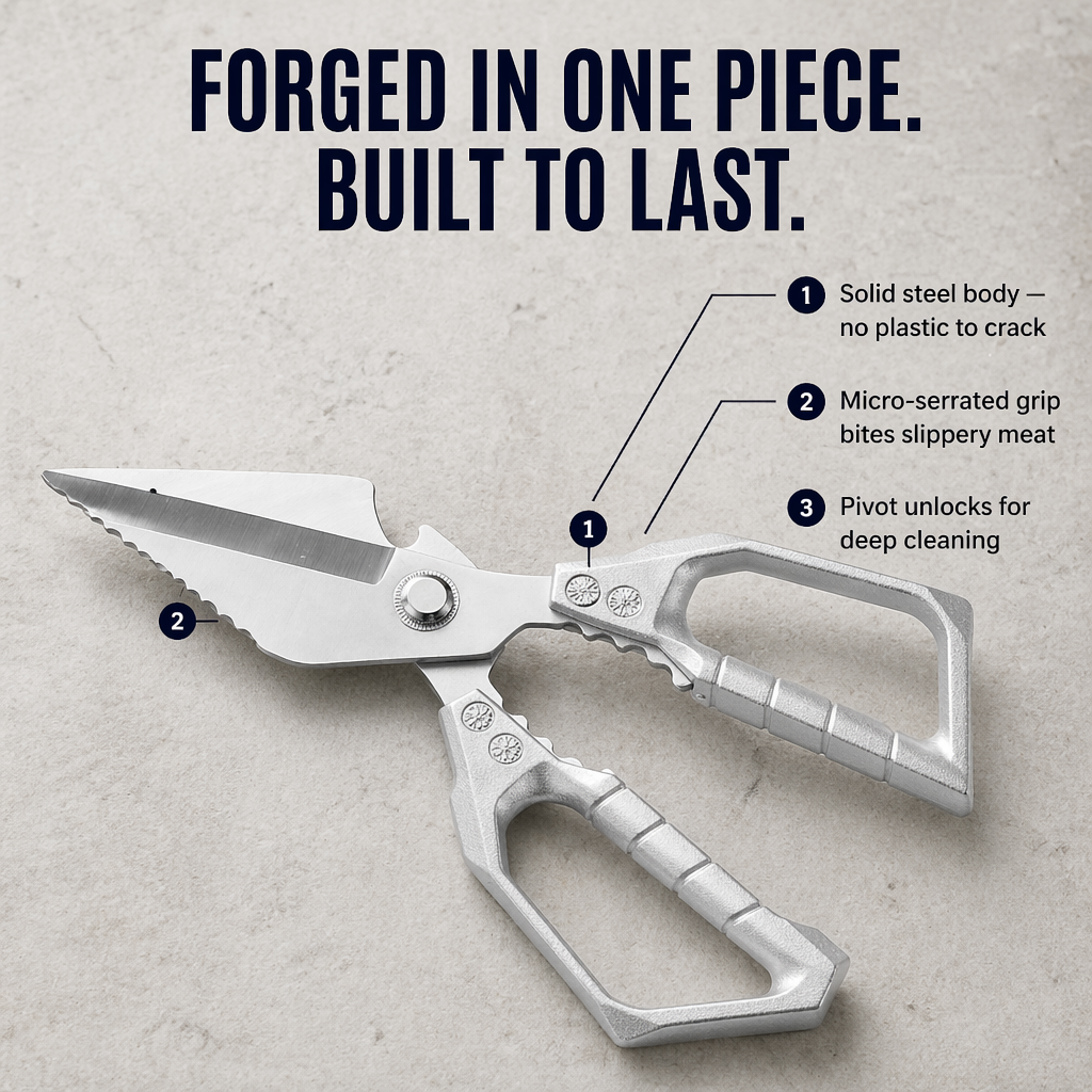 SharpEdgePro™ — Cut Through Chicken Bones, Shells & Herbs in a Single Snap