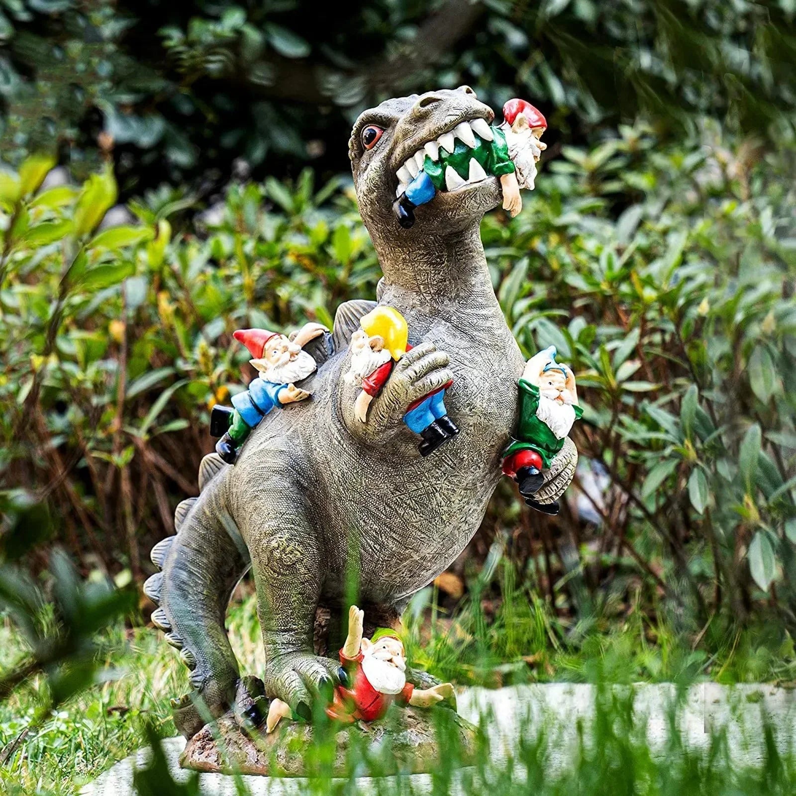 Garden Decor | Resin Dinosaur Figurine | Weather-Resistant | RexTerra