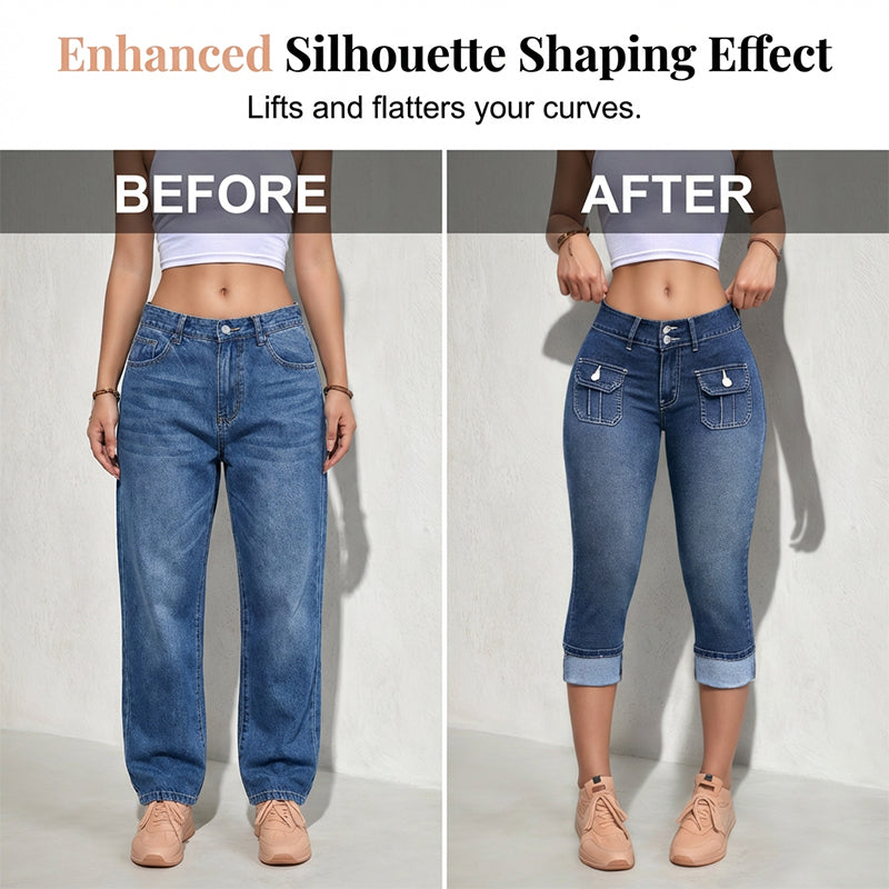 VeloraFlex™ Denim Capris — Sculpt Your Curves in All-Day Comfort and Freedom