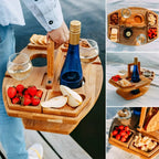 Picnic Table | Featuring Bottle and Glass Holder | Snack Storage | PicknickWerk