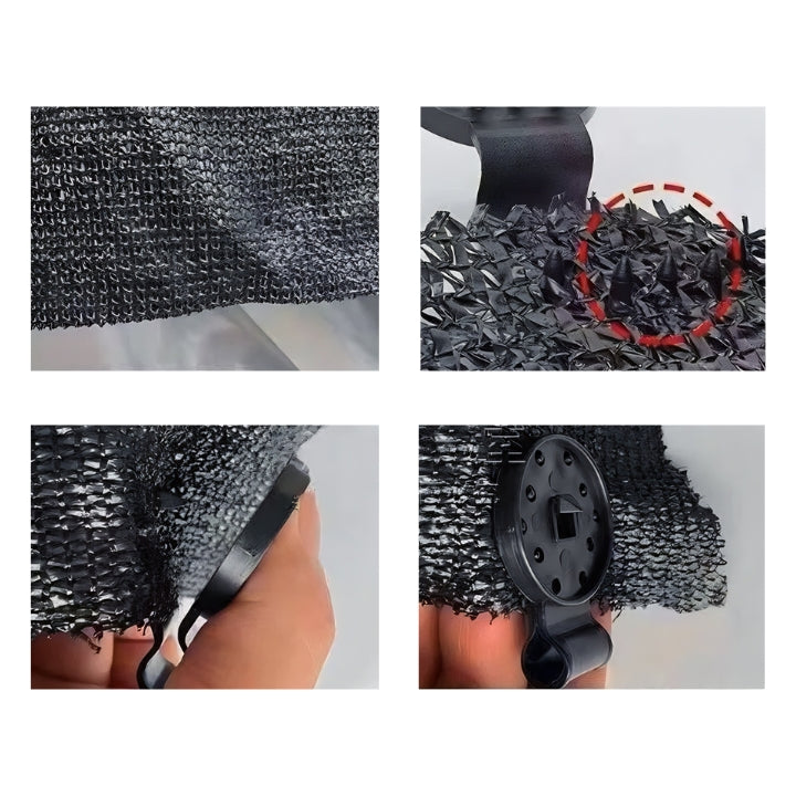 Lock-Grip Clips Shade Net | Plastic 6×4 cm | Firm Awning Fabric Hold | NetLock
