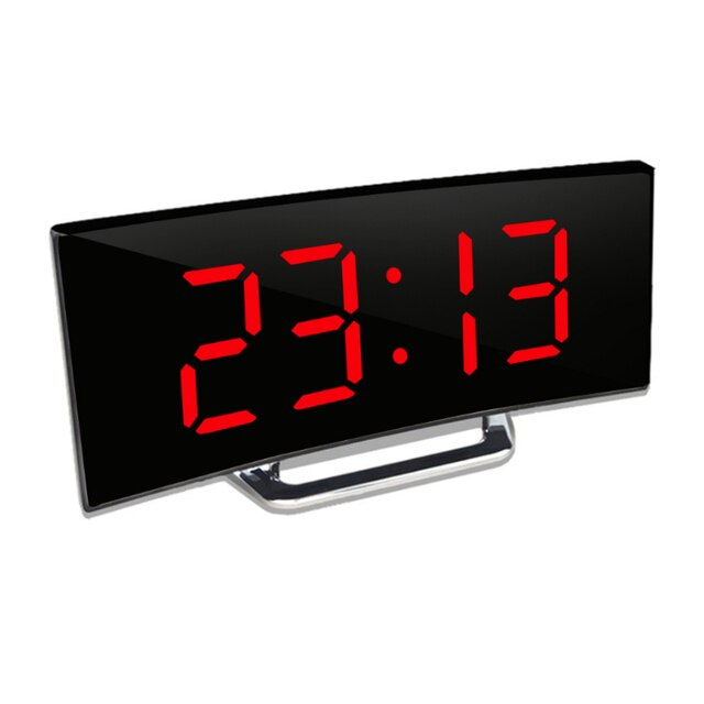 Curved LED Digital Alarm Clock | Auto Brightness | Temperature Readout | Lumiclock