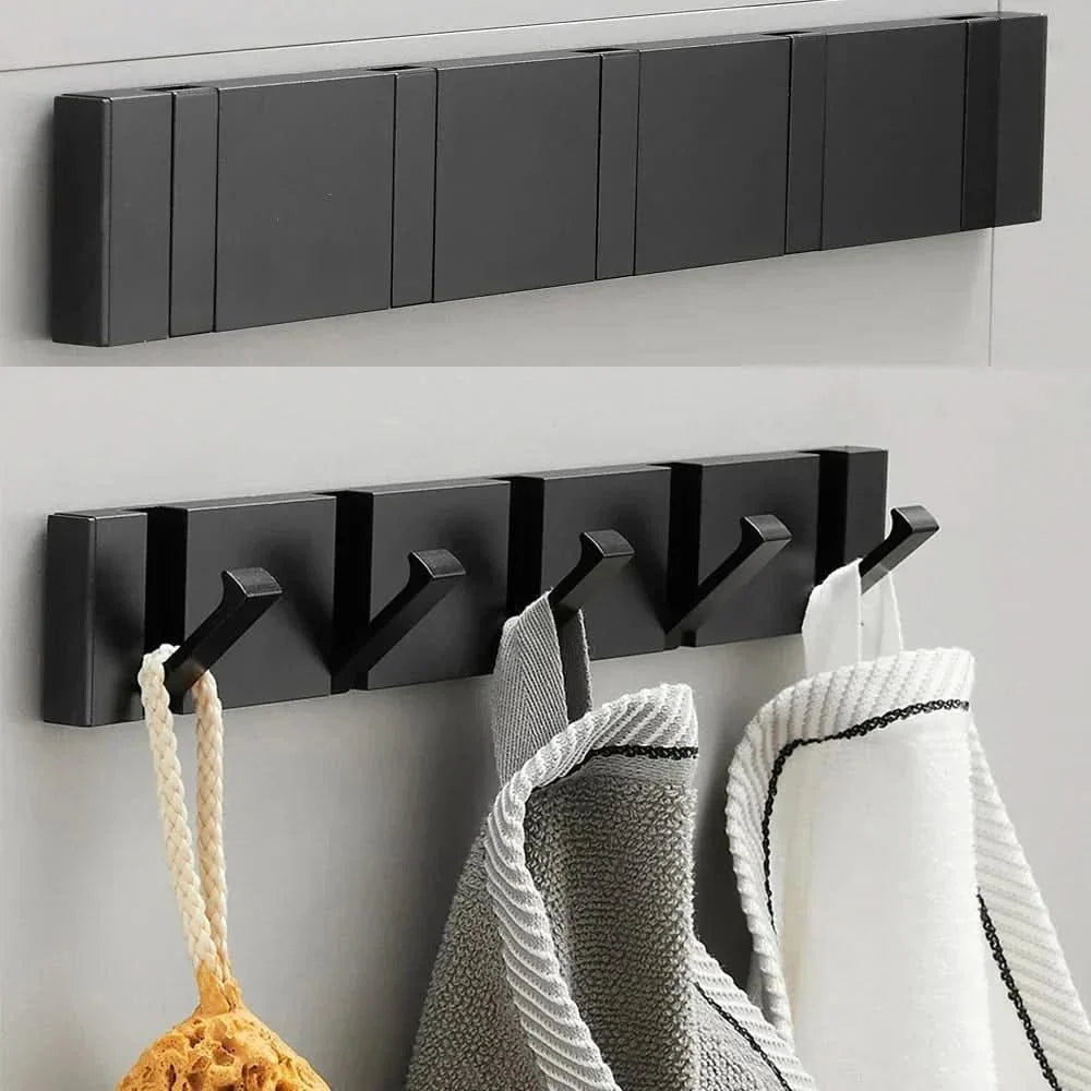 Foldable Wall Hook | Screw Mount or Self-Adhesive | Aerospace Aluminum | Hookwell