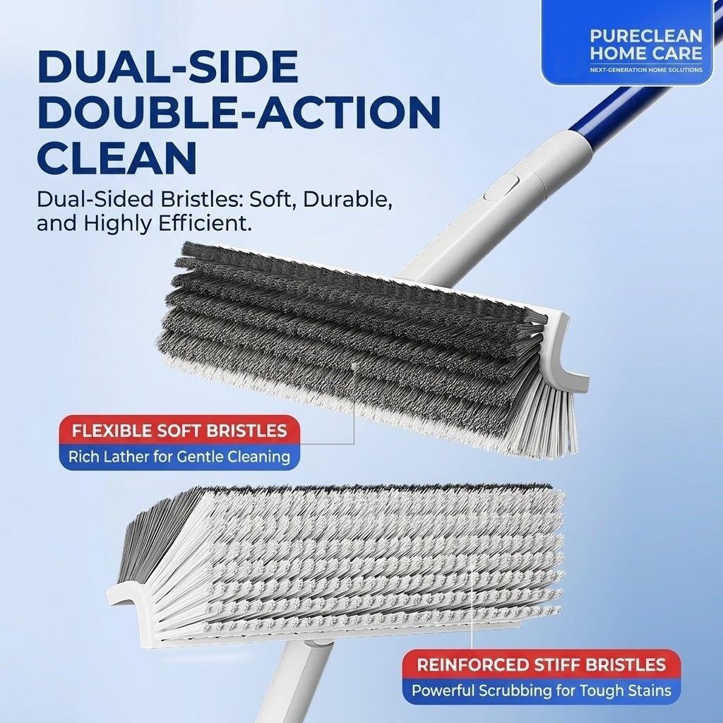 Deep angle scrub brush | Rotating head | Extended handle | DeepReach