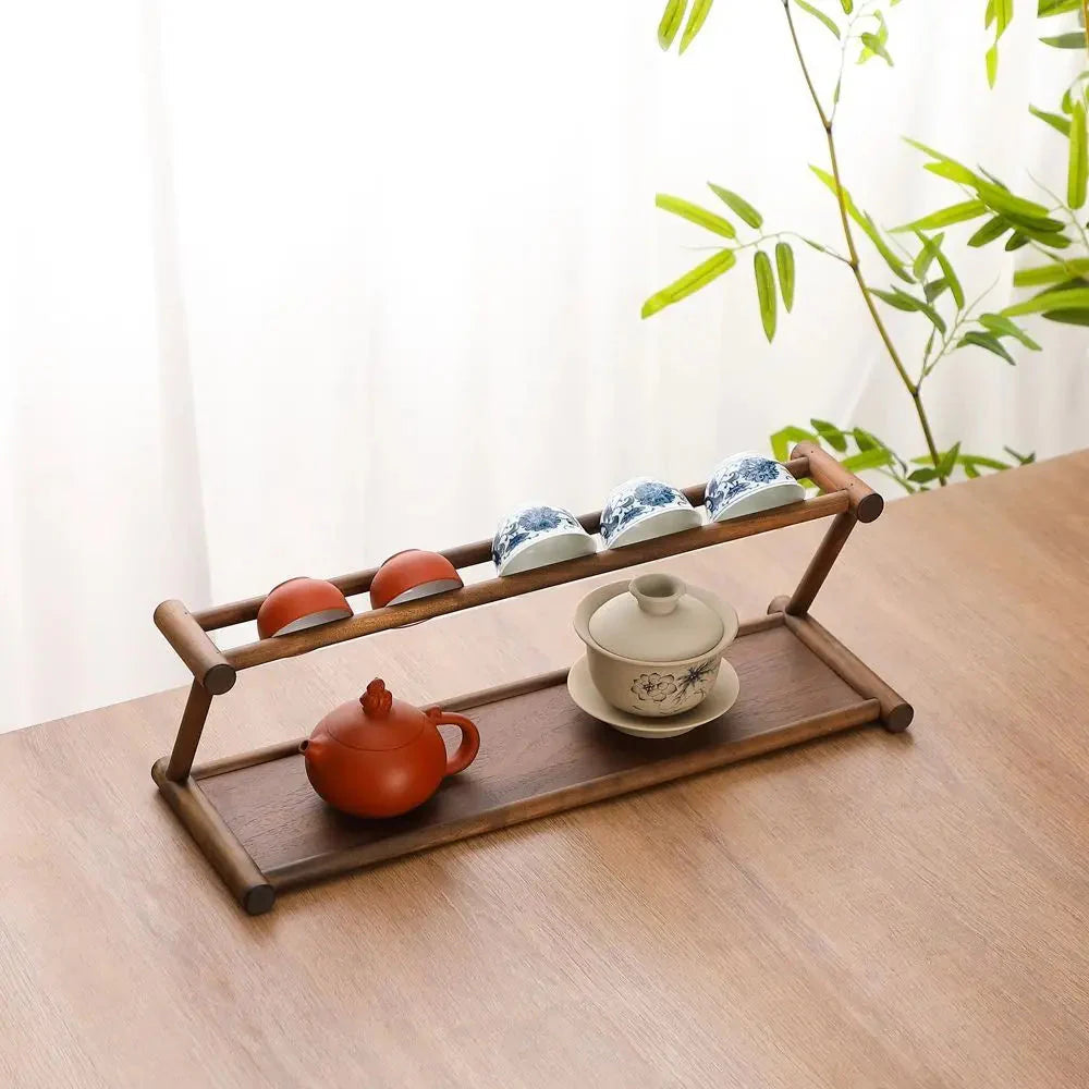 Wooden Shelf for Tea and Tableware | Sturdy Wood Build | Ready to Use | TeaCraft