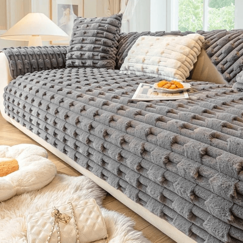 LumiNest™ Velvet Quilted Sofa Cover — Turn Your Couch Into a Warm, Plush Haven That Never Slips or Shivers