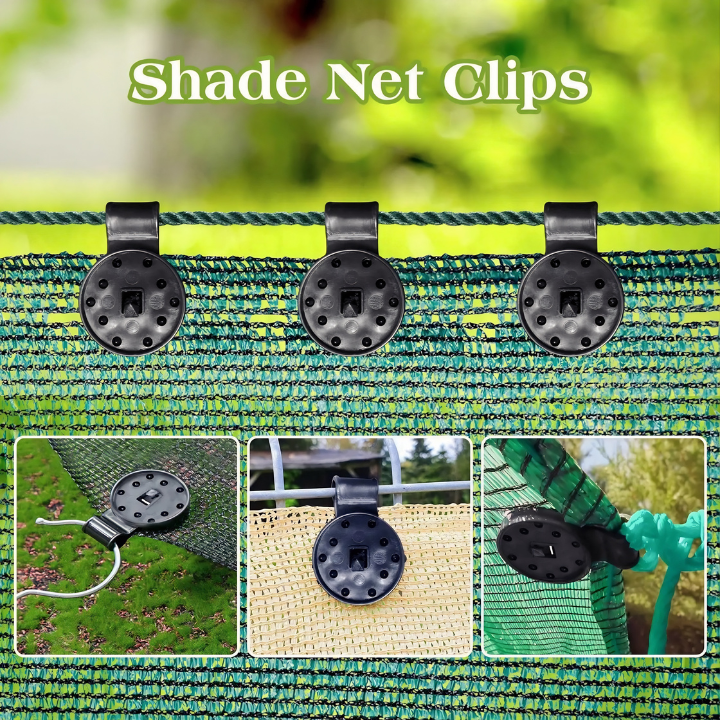 Lock-Grip Clips Shade Net | Plastic 6×4 cm | Firm Awning Fabric Hold | NetLock