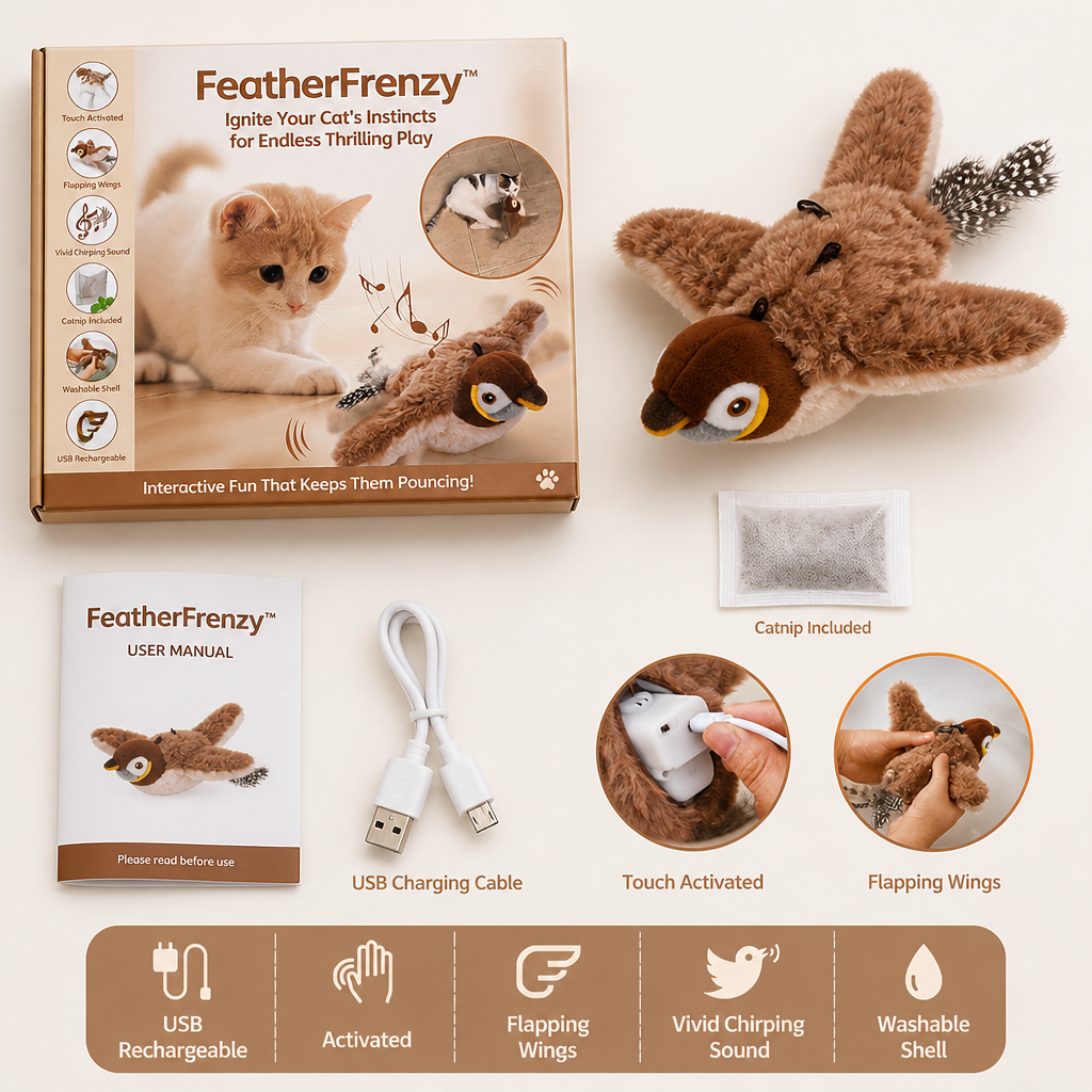 FeatherFrenzy™ — Ignite Your Cat’s Instincts for Endless Thrilling Play