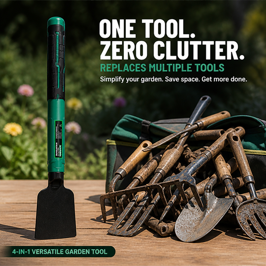 Garden Hand Tool | Anti-Slip Rubber Handle | Shovel, Hoe & Rake | Transplanting & Lawn Care