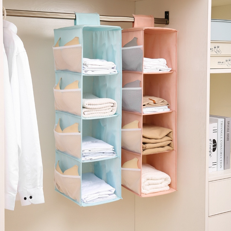 Vertical Hanging Closet Storage | Foldable Shelves | Wardrobe Organizer | Stackly