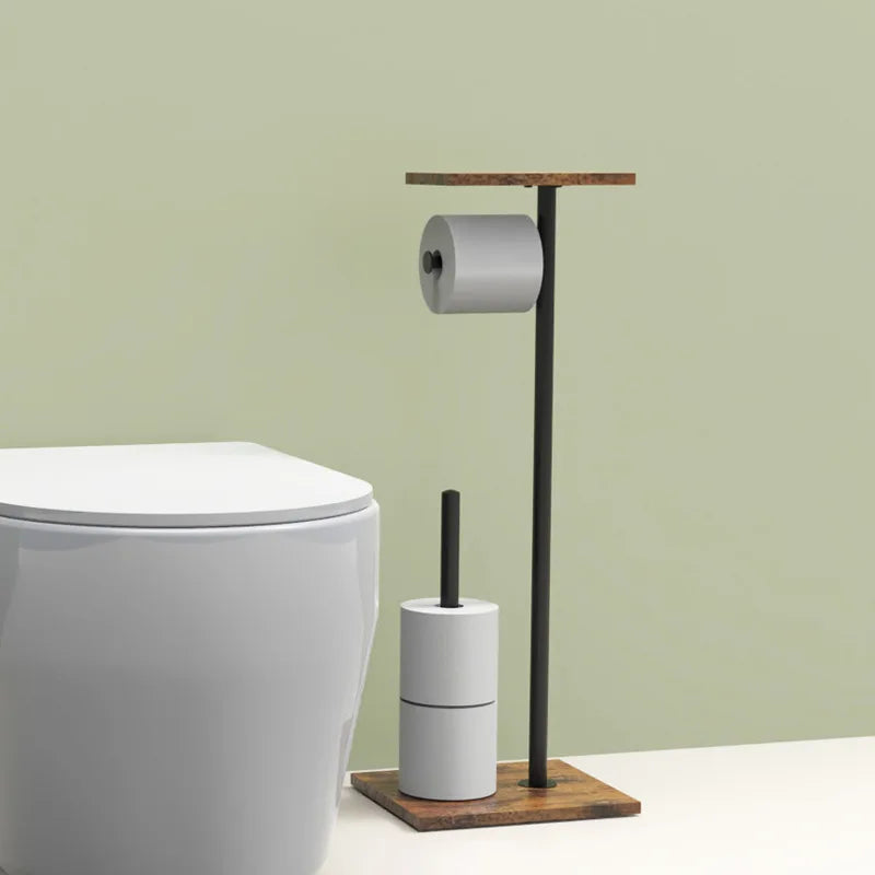 Freestanding Toilet Paper Holder | Phone and Accessory Shelf | Durable Stand | BathBridge