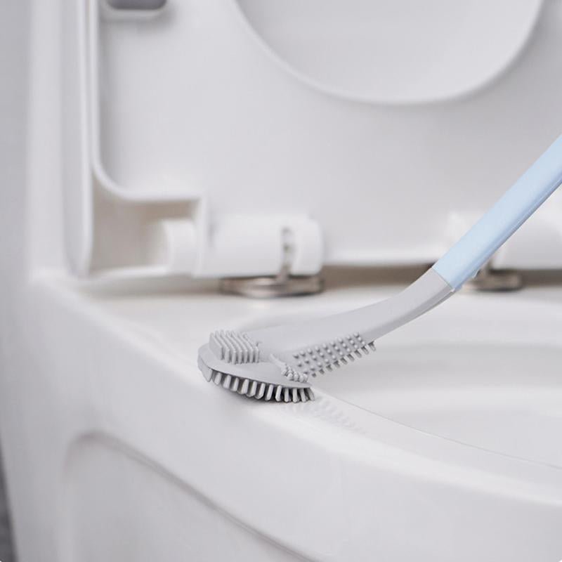 Toilet Brush | Triangle-Shaped Head | Scratchless TPR Scrubbing | Silly
