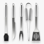 Stainless Steel Grill Tool Set | Includes Carrying Case for Travel | Safe Grip with Heat Shield | RostRanger