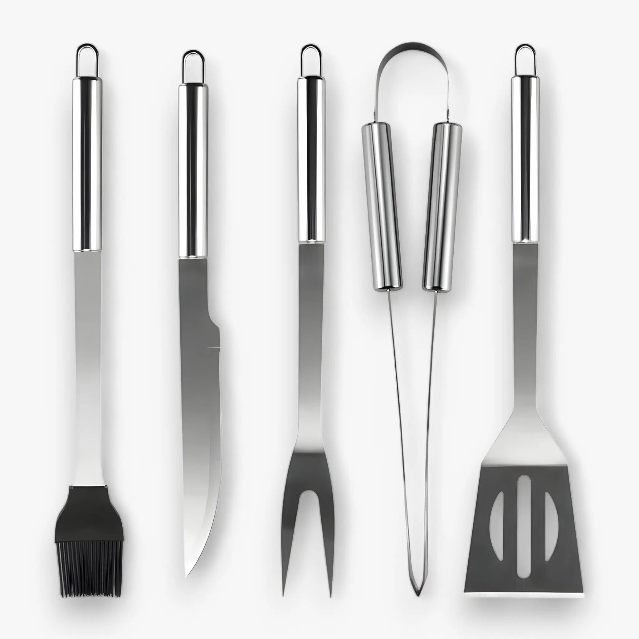 Stainless Steel Grill Tool Set | Includes Carrying Case for Travel | Safe Grip with Heat Shield | RostRanger