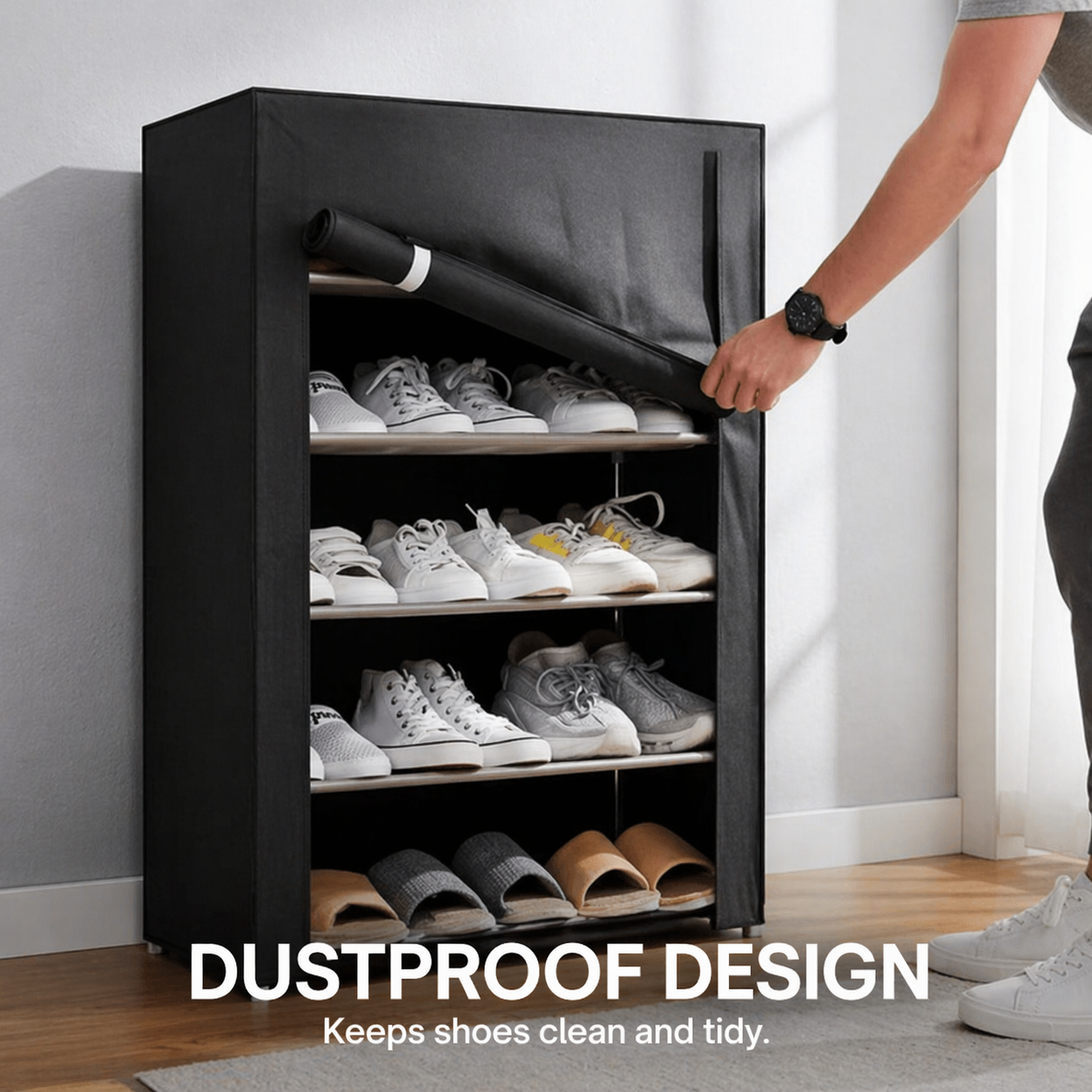 Freestanding Shoe Cabinet | No Tools Needed | Space-Efficient | TidyRack