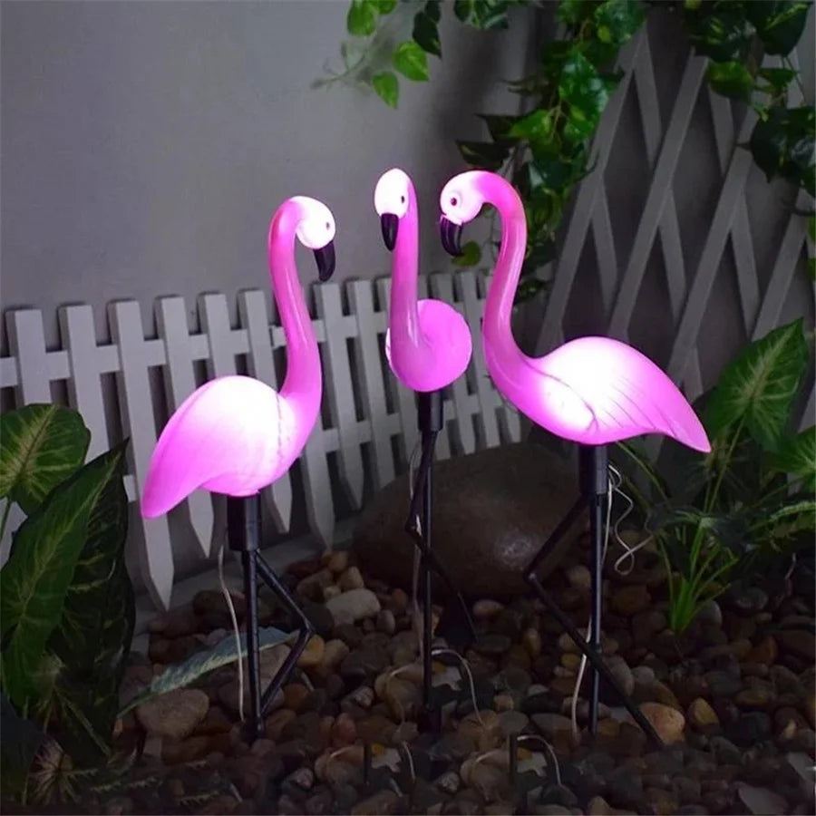 Solar-Powered Waterproof Flamingo Garden Light