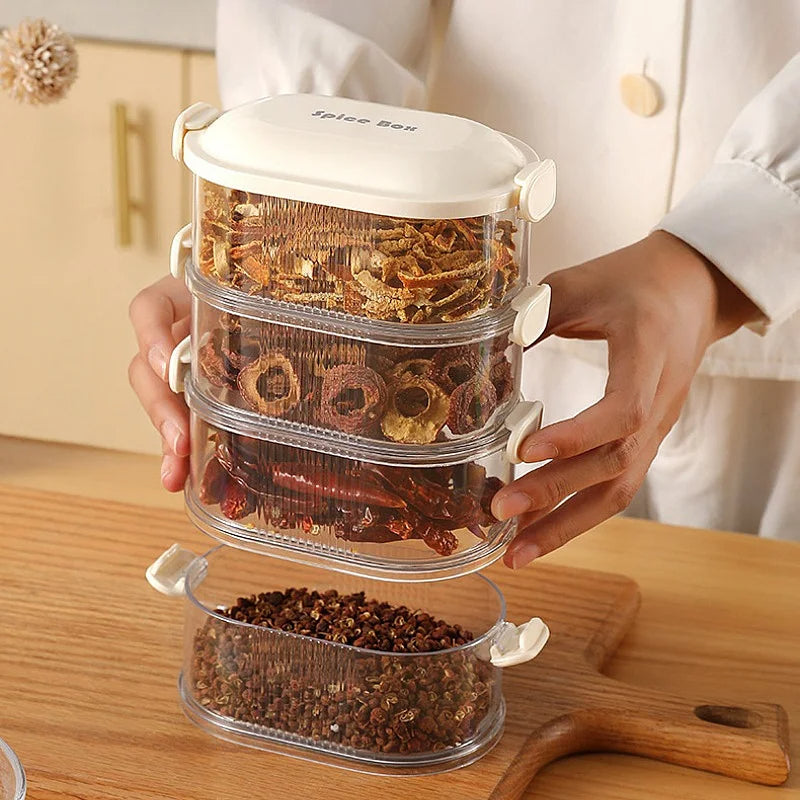 Spice Boxes | Organize Faster Than Ever | Stackable, Airtight, Clear | SpiceNest