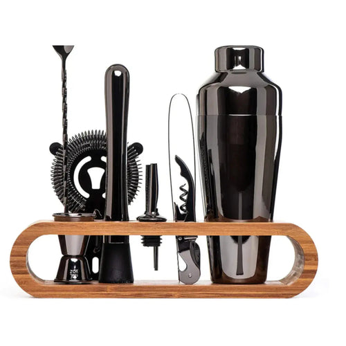 10-piece cocktail set | bamboo holder | bar tools | MixBar