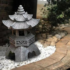 Japanese Garden Lantern | Resin Solar LED | Warm White Zen Garden & Terrace | Wabilight