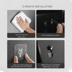 Toilet Paper Holder | Wall-Mounted with Shelf | No-Drill Installation with Box | Rolluxe