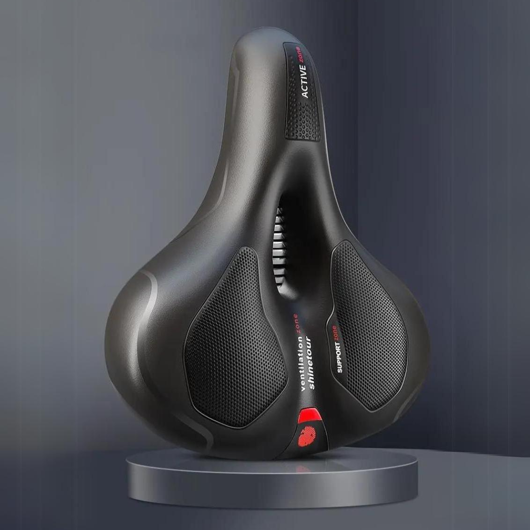 Bicycle Saddle | Dual Suspension & Memory Foam | Ventilation Groove | Veloflex