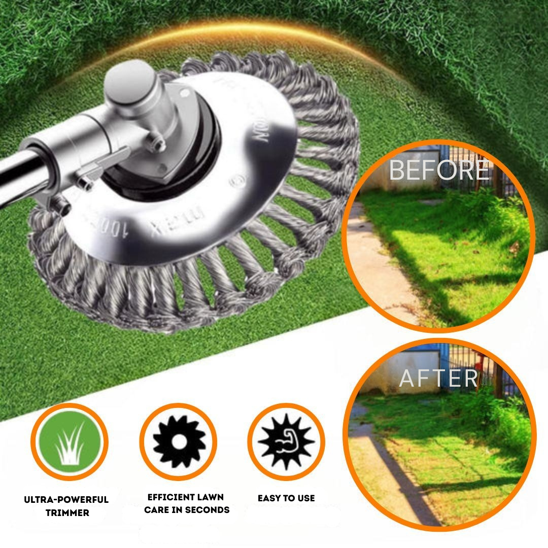Steel Brush Trimmer Head | Carbon Steel | Fast Mount | Joint Force