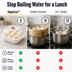 VaporLux™ — Steam Fish, Dumplings & Veggies Straight in Your Microwave