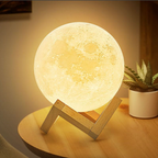 Wireless LED Rechargeable Table Lamp Magical Moon Lamp - Living Room | Nightstand Lamp